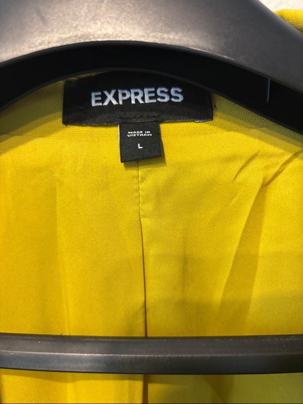 Express Chartreuse Single-Button Oversized Boyfriend Blazer Size L - Picture 2 of 4